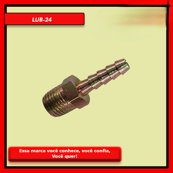 ESPIGAO.FIXO MACHO ROSCA 1/4X1/4 ACO-LUBEFER