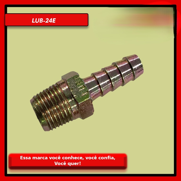 ESPIGAO.FIXO MACHO ROSCA 3/8X1/4 ACO -LUBEFER