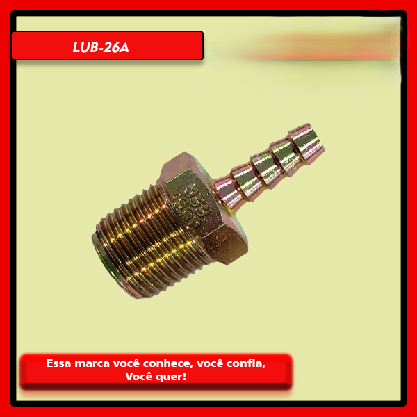 ESPIGAO.FIXO MACHO ROSCA 1/2 X1/4 ACO-LUBEFER