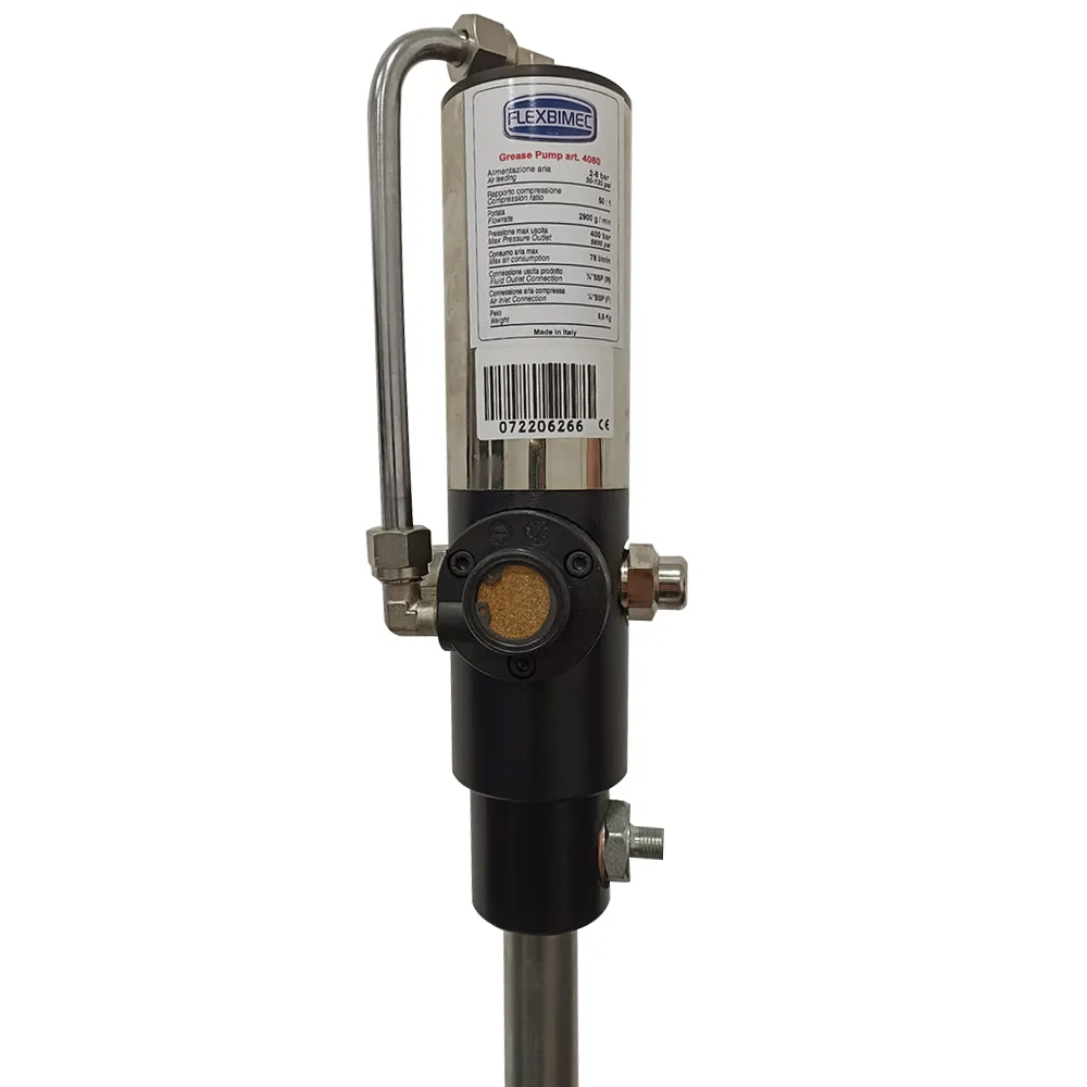 Bomba Pneumática Graxa Propulsora Lubrificação s/tampa até 180kg-4080-FLEXIBIMEC - Imagem 2