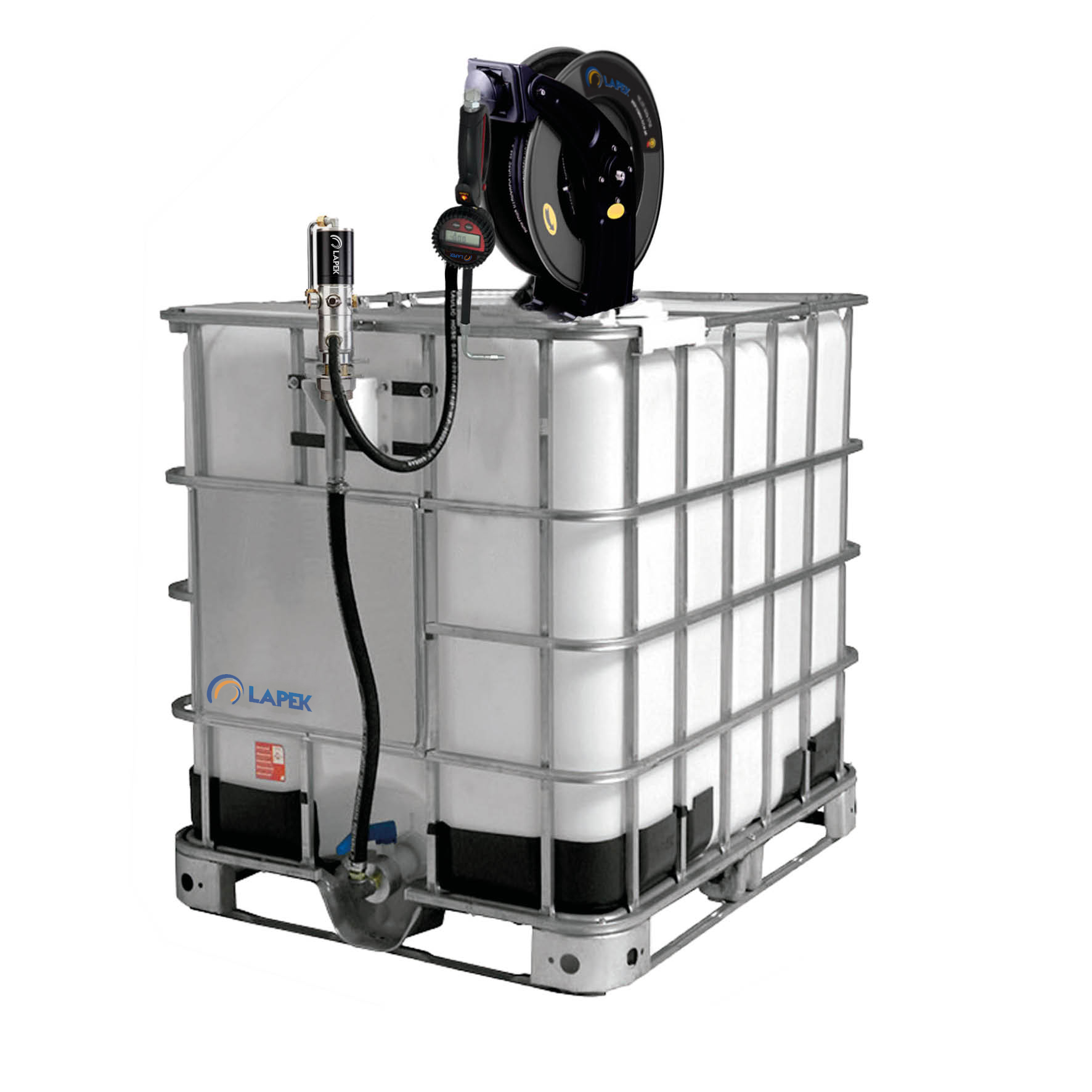 LPK-1000CMD – Unidade Pneumática de Abastecimento com Medidor Digital e Carretel para Óleo Lubrificante Lapek 1000L 28L/Min