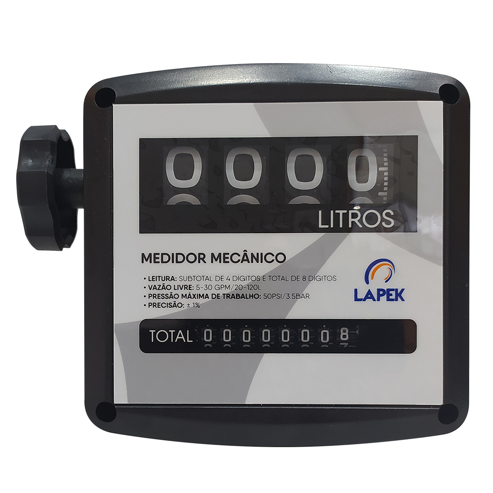 LPK-MD64D – Medidor Mecânico de 4 Dígitos com 1″ e Vazão de 120L/m